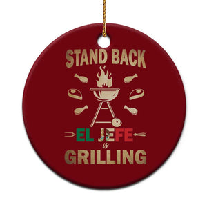 Funny Mexican Dad Ceramic Ornament El Jefe Grilling Stand Back Fathers Day TS10 1pc Red Print Your Wear