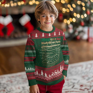 Mexican Dad Knit Sweatshirt Regalo Para Papa Nutrition Facts TS10 Christmas Print Your Wear