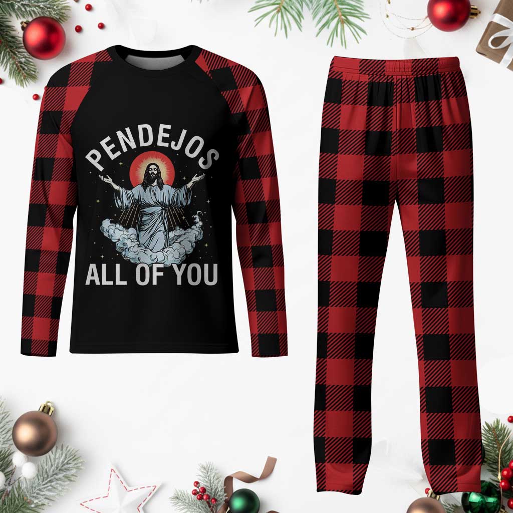 Jesus Sarcastic Humor Plaid Pajama Set Pendejos All Of You TS10 Buffalo Plaid Print Your Wear