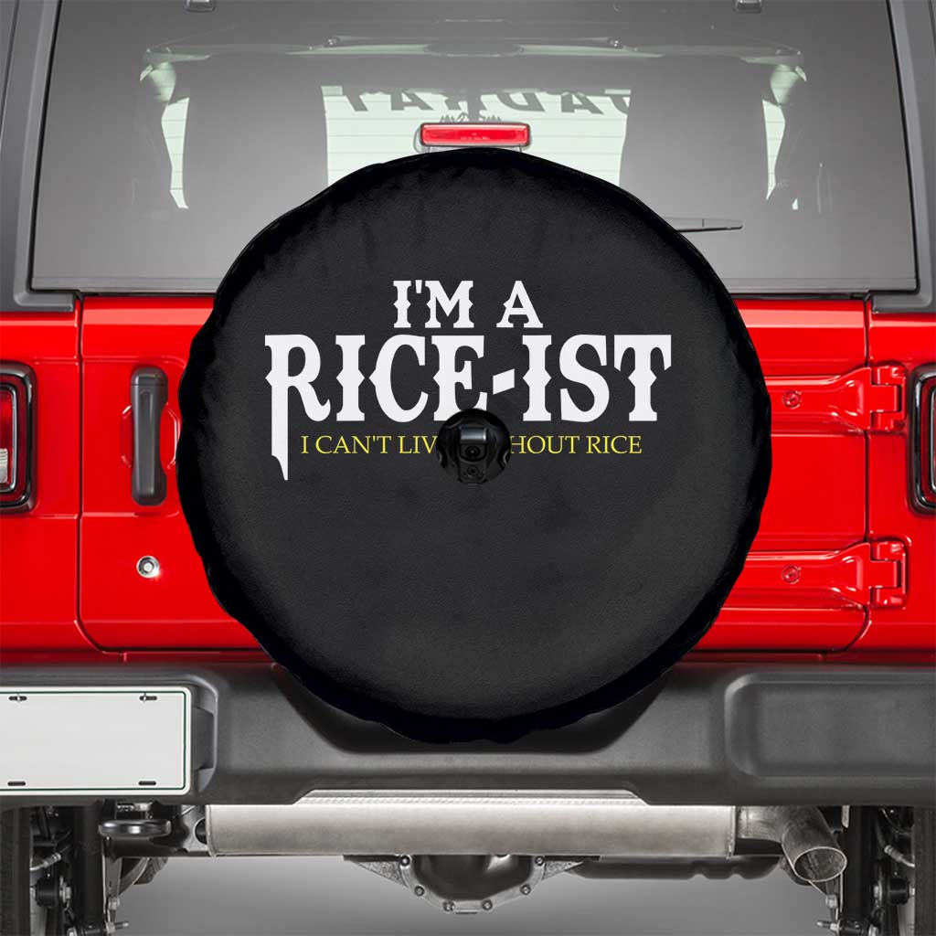 Rice Lover Spare Tire Cover Im a Rice-Ist Rice Asian Food Humor TS10 Black Print Your Wear
