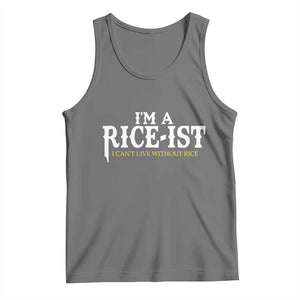 Rice Lover Tank Top Im a Rice-Ist Rice Asian Food Humor TS10 Black Heather Print Your Wear