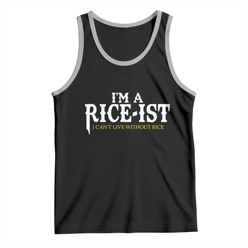 Rice Lover Tank Top Im a Rice-Ist Rice Asian Food Humor TS10 Black Athletic Heather Print Your Wear