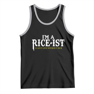 Rice Lover Tank Top Im a Rice-Ist Rice Asian Food Humor TS10 Black Athletic Heather Print Your Wear