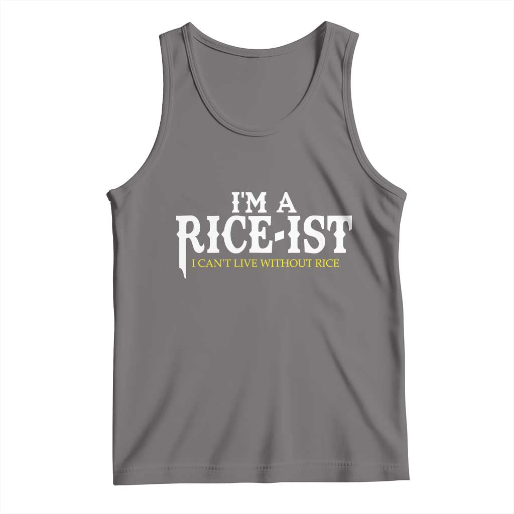 Rice Lover Tank Top Im a Rice-Ist Rice Asian Food Humor TS10 Deep Heather Print Your Wear