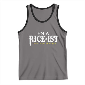 Rice Lover Tank Top Im a Rice-Ist Rice Asian Food Humor TS10 Deep Heather Black Print Your Wear