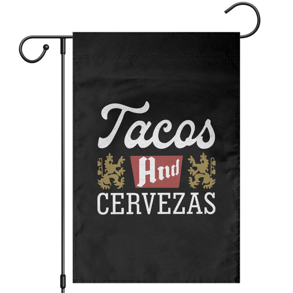 Tacos And Cervezas Garden Flag Mexican Food Beer Humor TS10 Black Print Your Wear