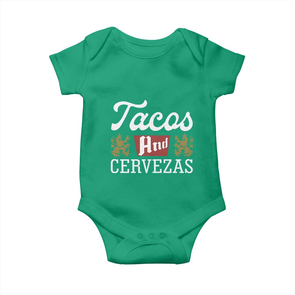 Tacos And Cervezas Baby Onesie Mexican Food Beer Humor TS10 Irish Green Print Your Wear