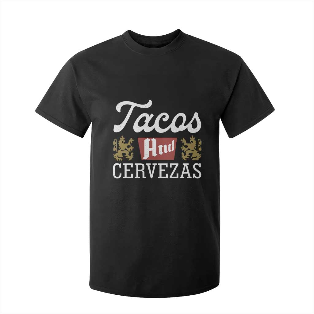 Tacos And Cervezas T Shirt For Kid Mexican Food Beer Humor TS10 Black Print Your Wear