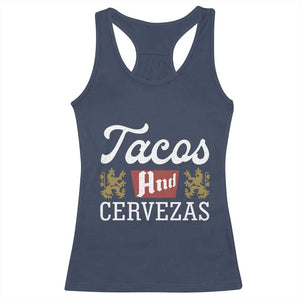 Tacos And Cervezas Racerback Tank Top Mexican Food Beer Humor TS10 Navy Print Your Wear