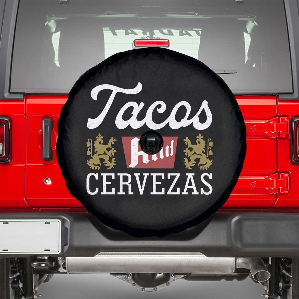 Tacos And Cervezas Spare Tire Cover Mexican Food Beer Humor TS10 Black Print Your Wear