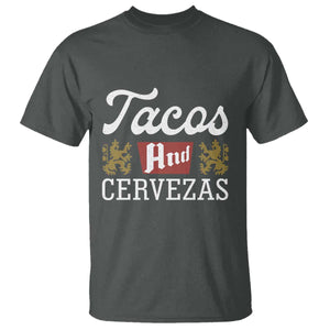 Tacos And Cervezas T Shirt Mexican Food Beer Humor TS10 Dark Heather Print Your Wear
