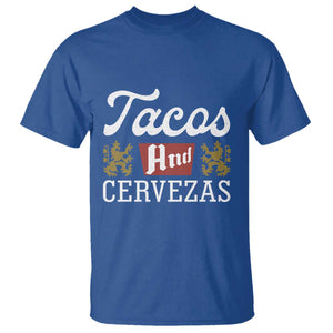 Tacos And Cervezas T Shirt Mexican Food Beer Humor TS10 Royal Blue Print Your Wear