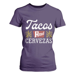 Tacos And Cervezas T Shirt For Women Mexican Food Beer Humor TS10 Purple Print Your Wear