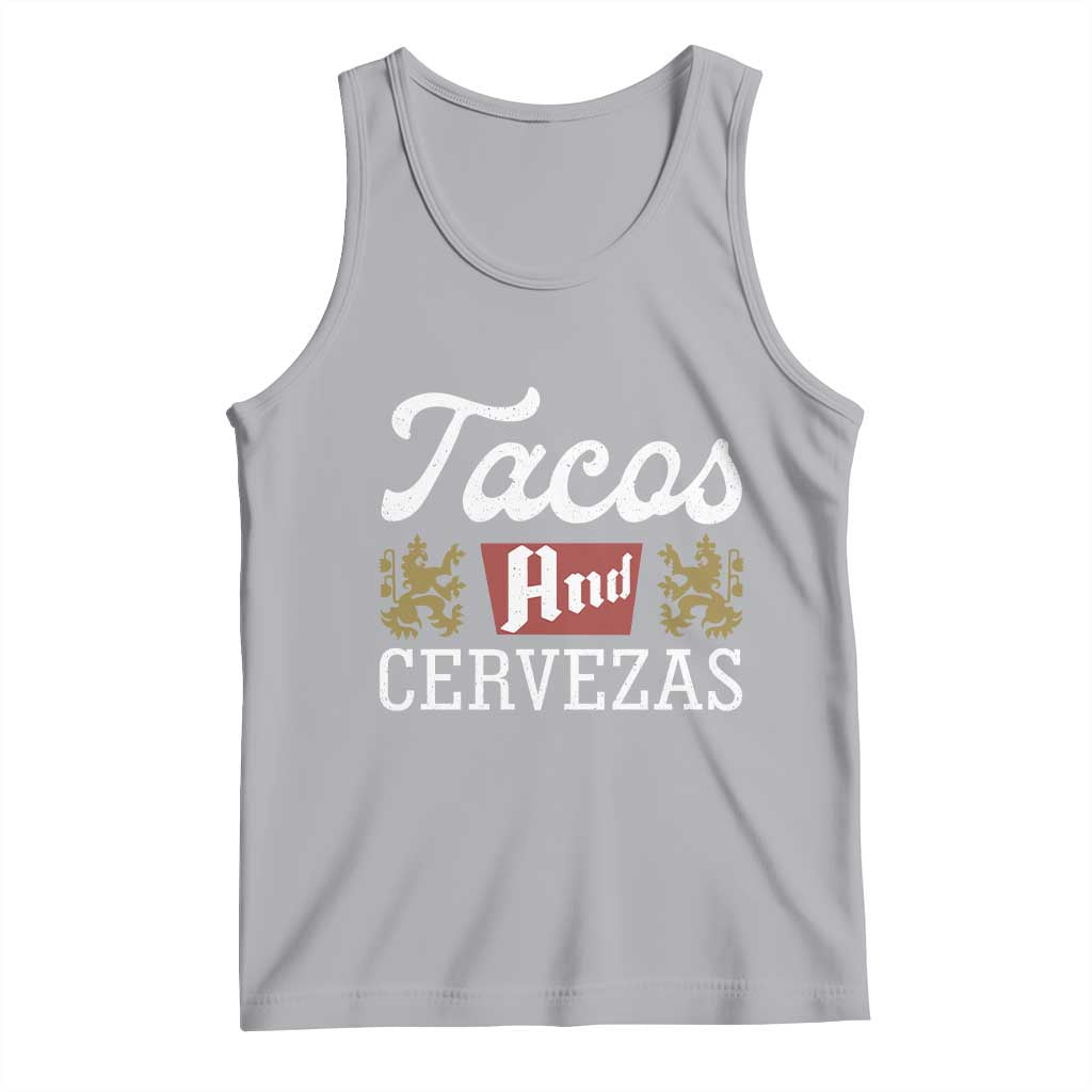 Tacos And Cervezas Tank Top Mexican Food Beer Humor TS10 Athletic Heather Print Your Wear