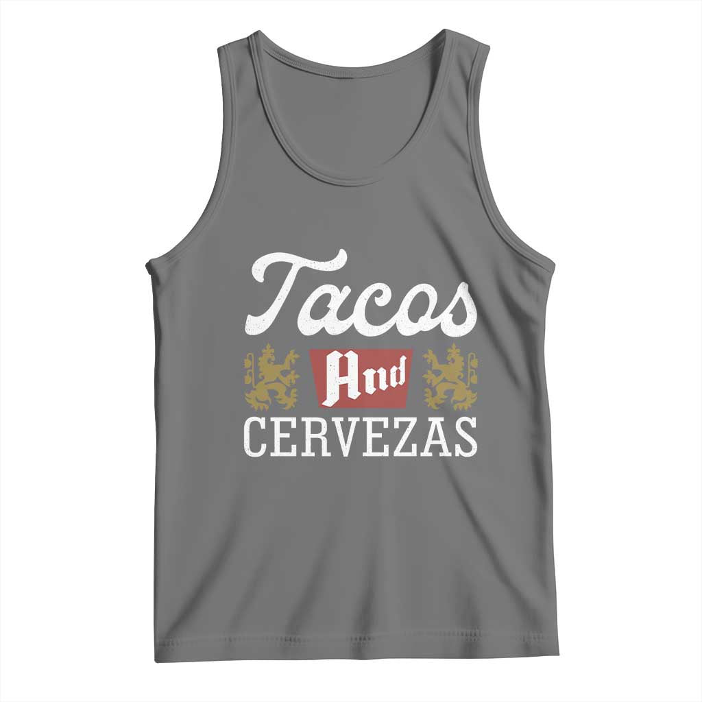Tacos And Cervezas Tank Top Mexican Food Beer Humor TS10 Black Heather Print Your Wear
