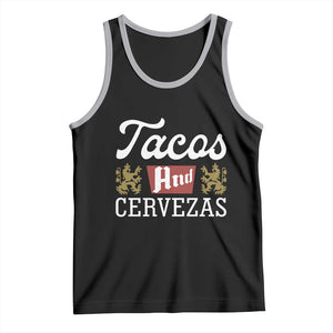 Tacos And Cervezas Tank Top Mexican Food Beer Humor TS10 Black Athletic Heather Print Your Wear