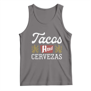 Tacos And Cervezas Tank Top Mexican Food Beer Humor TS10 Deep Heather Print Your Wear