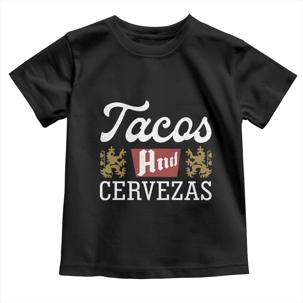 Tacos And Cervezas Toddler T Shirt Mexican Food Beer Humor TS10 Black Print Your Wear