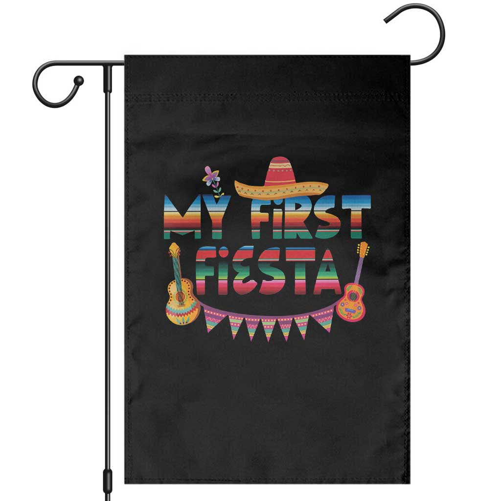 My First Fiesta Garden Flag Baby Cinco De Mayo Mexican Fiesta Outfit TS10 Black Print Your Wear