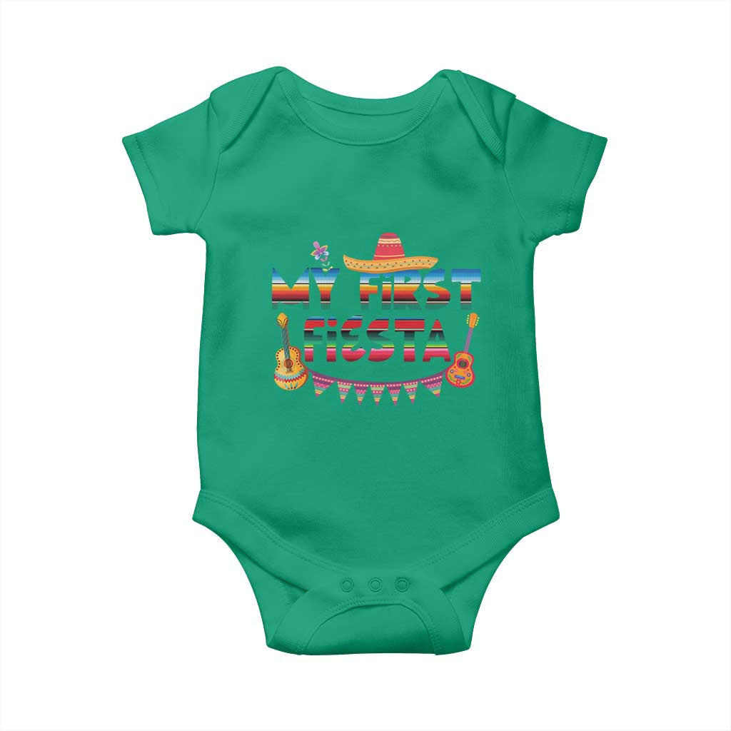 My First Fiesta Baby Onesie Baby Cinco De Mayo Mexican Fiesta Outfit TS10 Irish Green Print Your Wear
