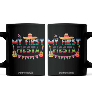My First Fiesta Coffee Mug Baby Cinco De Mayo Mexican Fiesta Outfit TS10 Black Print Your Wear