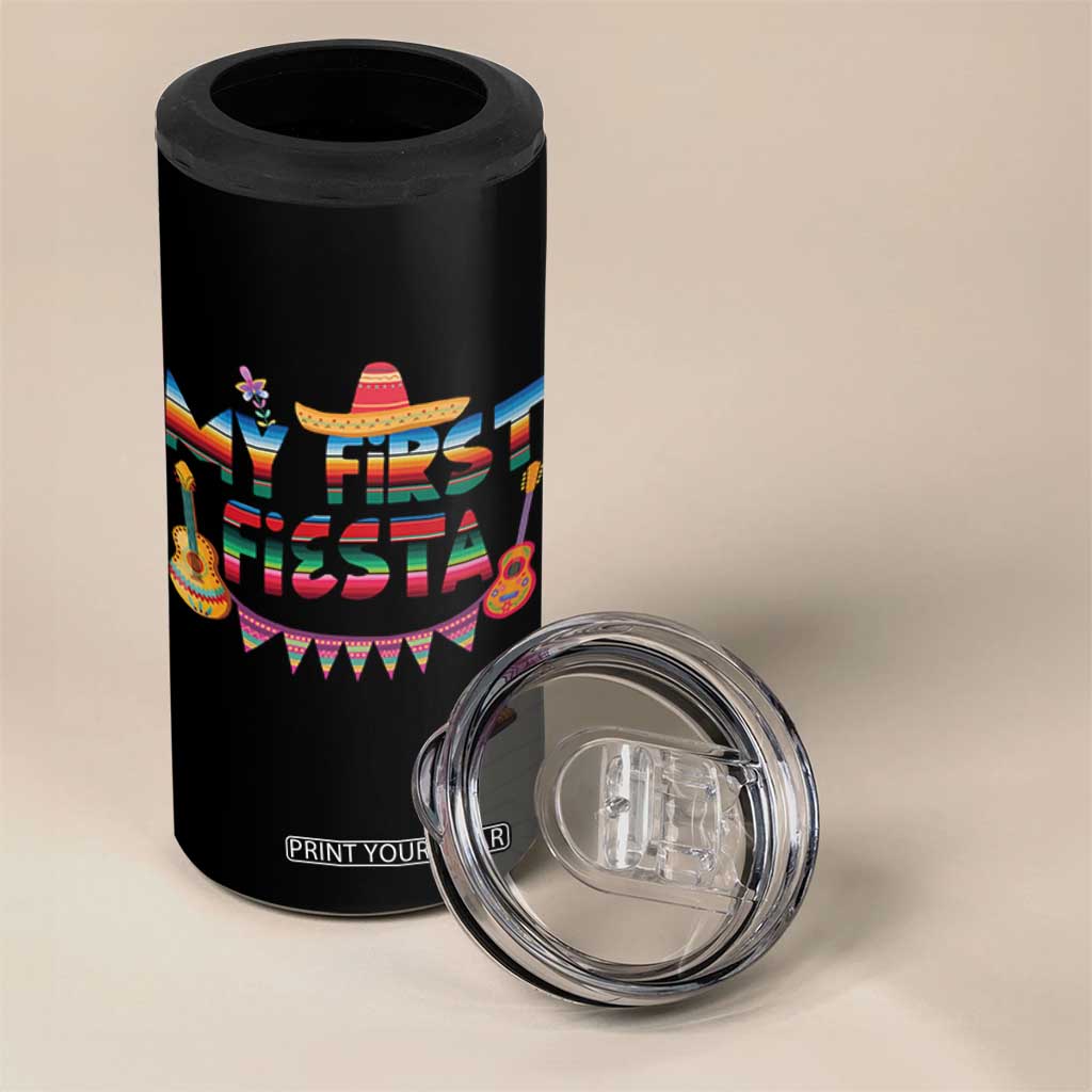 My First Fiesta 4 in 1 Can Cooler Tumbler Baby Cinco De Mayo Mexican Fiesta Outfit TS10 Print Your Wear