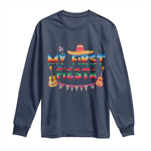 My First Fiesta Long Sleeve Shirt Baby Cinco De Mayo Mexican Fiesta Outfit TS10 Navy Print Your Wear