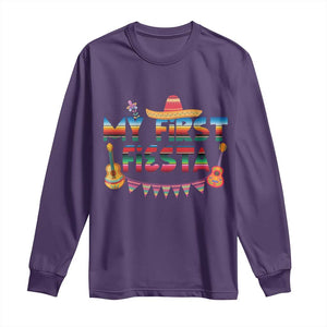 My First Fiesta Long Sleeve Shirt Baby Cinco De Mayo Mexican Fiesta Outfit TS10 Purple Print Your Wear