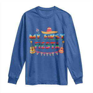 My First Fiesta Long Sleeve Shirt Baby Cinco De Mayo Mexican Fiesta Outfit TS10 Royal Blue Print Your Wear