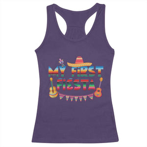 My First Fiesta Racerback Tank Top Baby Cinco De Mayo Mexican Fiesta Outfit TS10 Purple Print Your Wear