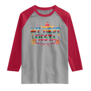 My First Fiesta Raglan Shirt Baby Cinco De Mayo Mexican Fiesta Outfit TS10 Sport Gray Red Print Your Wear