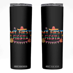 My First Fiesta Skinny Tumbler Baby Cinco De Mayo Mexican Fiesta Outfit TS10 Black Print Your Wear