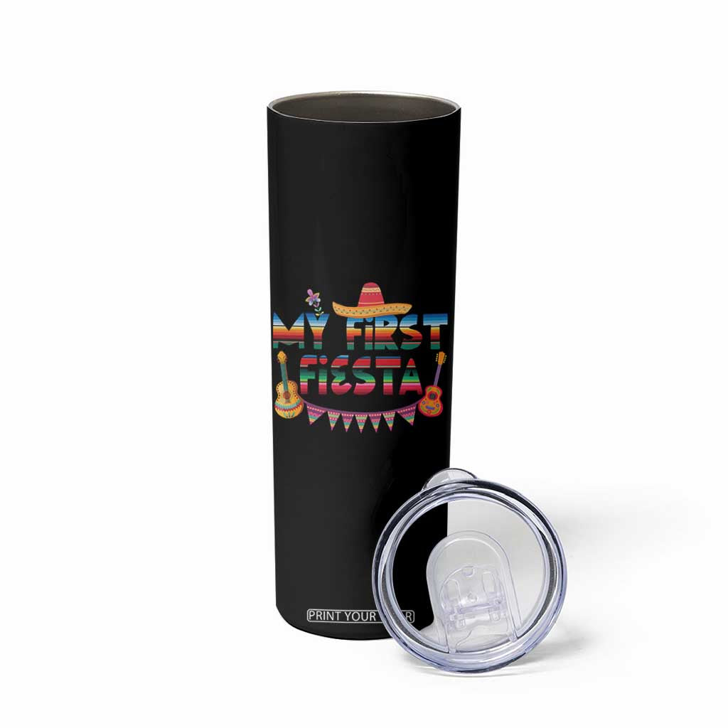 My First Fiesta Skinny Tumbler Baby Cinco De Mayo Mexican Fiesta Outfit TS10 Print Your Wear