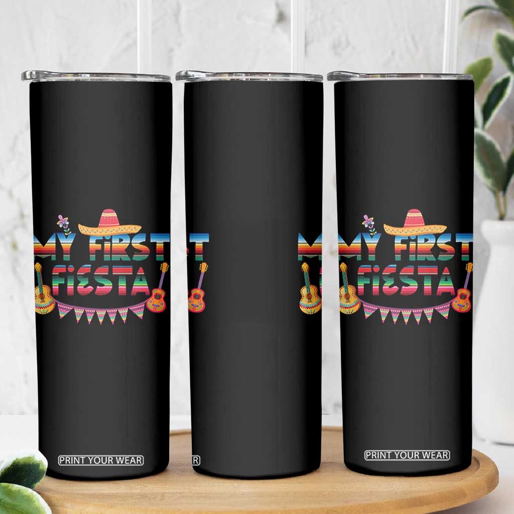 My First Fiesta Skinny Tumbler Baby Cinco De Mayo Mexican Fiesta Outfit TS10 Print Your Wear