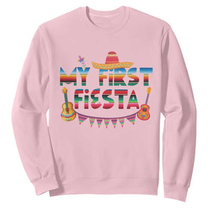 My First Fiesta Sweatshirt Baby Cinco De Mayo Mexican Fiesta Outfit TS10 Light Pink Print Your Wear