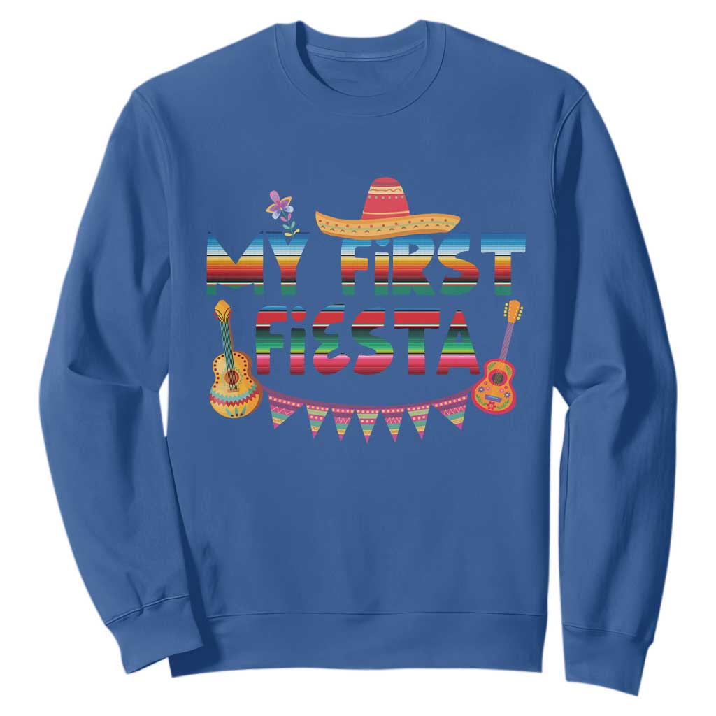 My First Fiesta Sweatshirt Baby Cinco De Mayo Mexican Fiesta Outfit TS10 Royal Blue Print Your Wear
