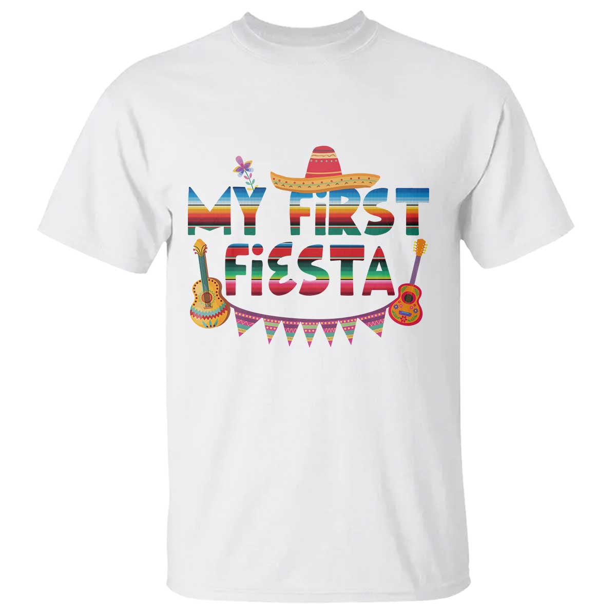My First Fiesta T Shirt Baby Cinco De Mayo Mexican Fiesta Outfit TS10 White Print Your Wear