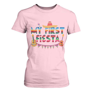 My First Fiesta T Shirt For Women Baby Cinco De Mayo Mexican Fiesta Outfit TS10 Light Pink Print Your Wear