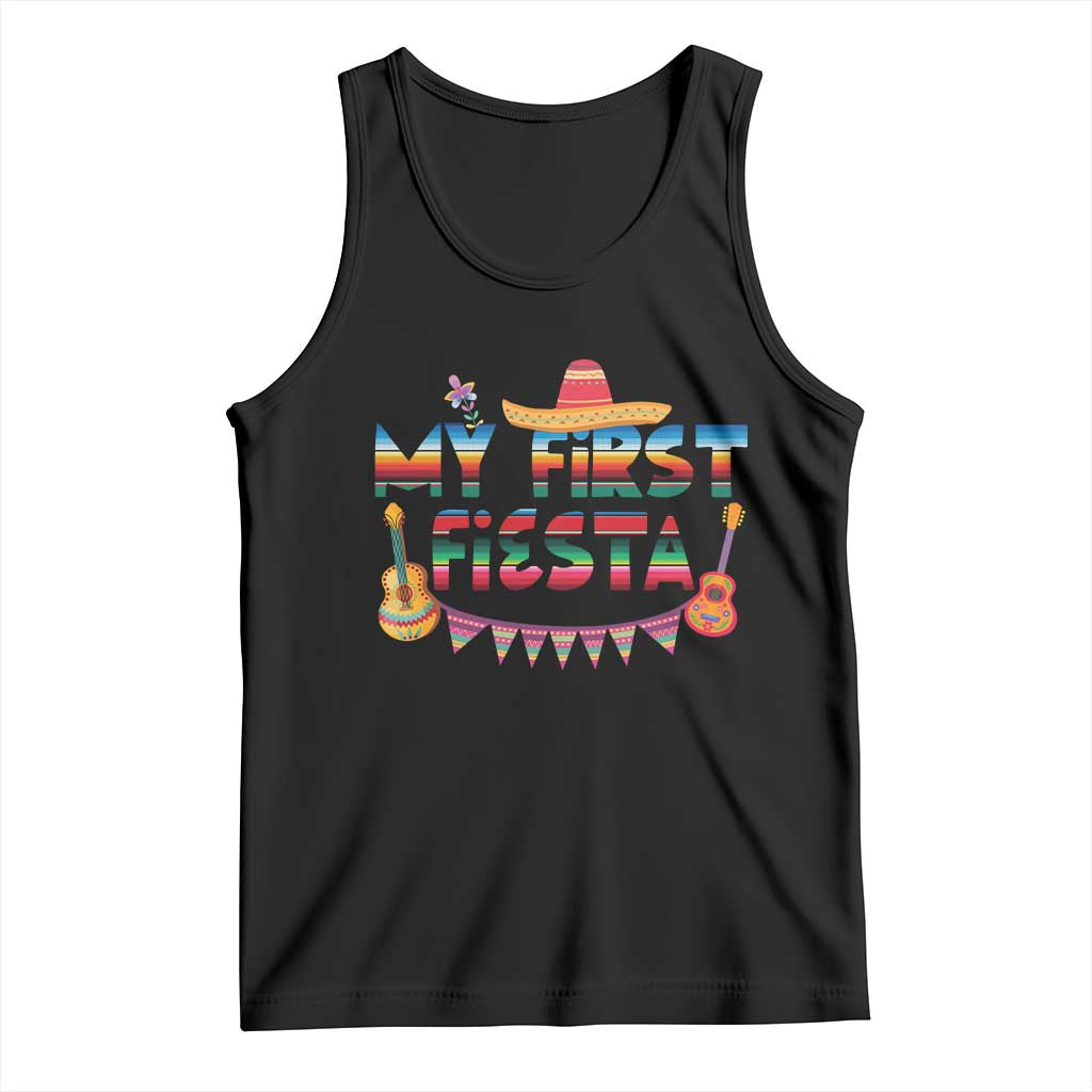 My First Fiesta Tank Top Baby Cinco De Mayo Mexican Fiesta Outfit TS10 Black Print Your Wear