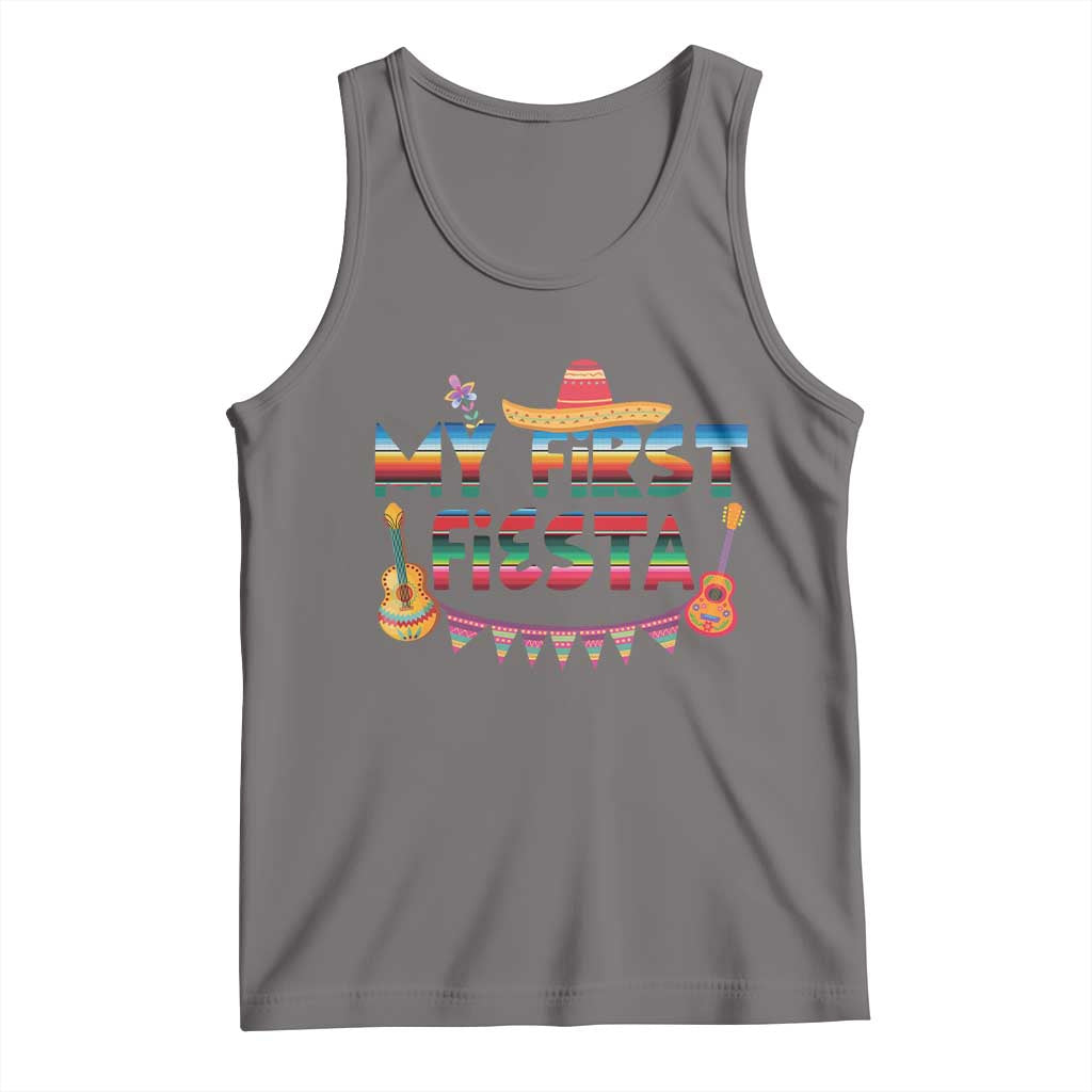 My First Fiesta Tank Top Baby Cinco De Mayo Mexican Fiesta Outfit TS10 Deep Heather Print Your Wear