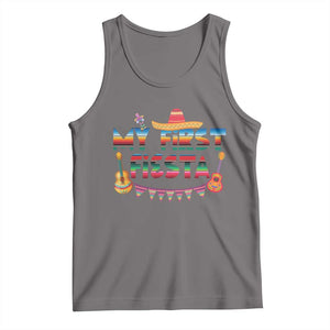 My First Fiesta Tank Top Baby Cinco De Mayo Mexican Fiesta Outfit TS10 Deep Heather Print Your Wear