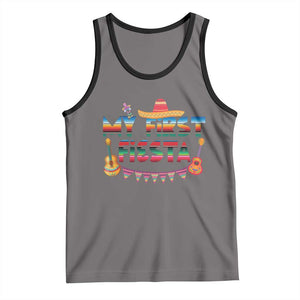 My First Fiesta Tank Top Baby Cinco De Mayo Mexican Fiesta Outfit TS10 Deep Heather Black Print Your Wear