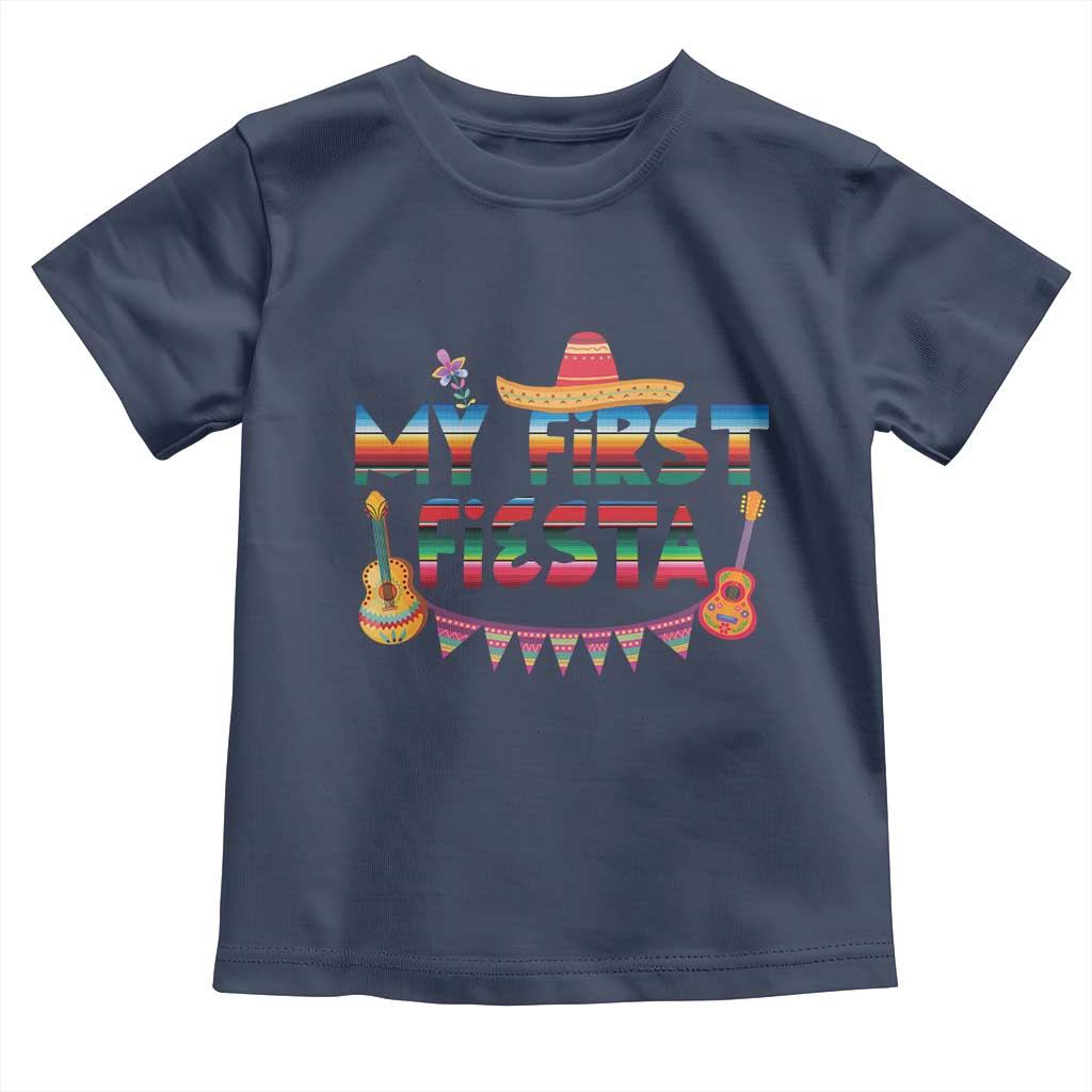 My First Fiesta Toddler T Shirt Baby Cinco De Mayo Mexican Fiesta Outfit TS10 Navy Print Your Wear