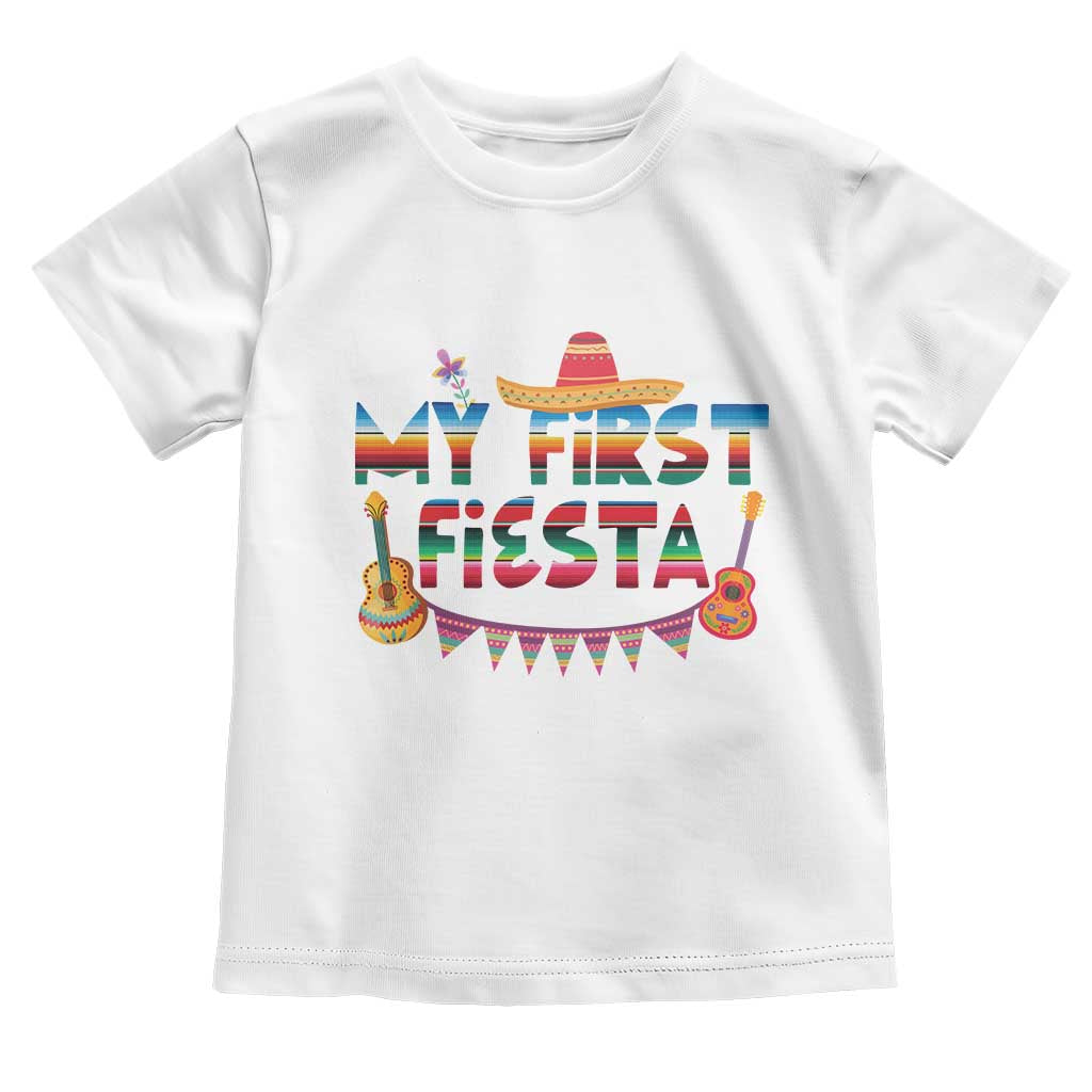 My First Fiesta Toddler T Shirt Baby Cinco De Mayo Mexican Fiesta Outfit TS10 White Print Your Wear