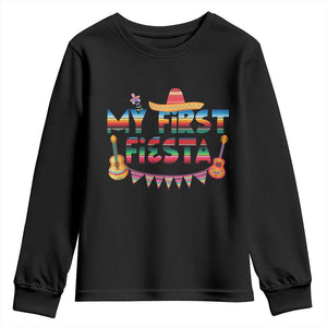 My First Fiesta Youth Sweatshirt Baby Cinco De Mayo Mexican Fiesta Outfit TS10 Black Print Your Wear