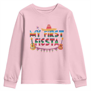 My First Fiesta Youth Sweatshirt Baby Cinco De Mayo Mexican Fiesta Outfit TS10 Light Pink Print Your Wear