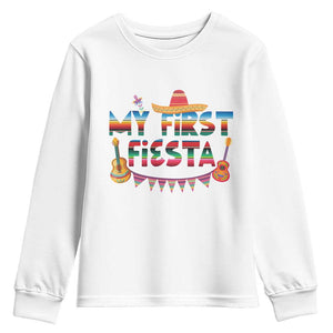 My First Fiesta Youth Sweatshirt Baby Cinco De Mayo Mexican Fiesta Outfit TS10 White Print Your Wear