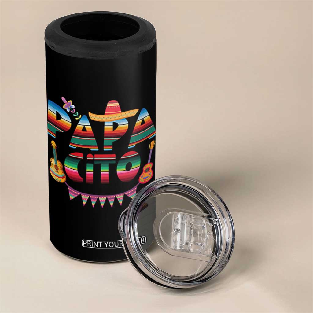 Papa Cito 4 in 1 Can Cooler Tumbler Mexican Dad Latino Fathers Day Gift TS10 Print Your Wear