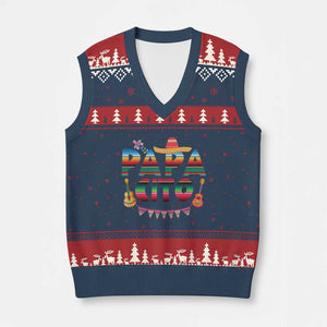 Papa Cito V-Neck Knit Sweater Vest Mexican Dad Latino Fathers Day Gift TS10 Navy Red Print Your Wear