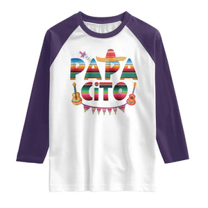 Papa Cito Raglan Shirt Mexican Dad Latino Fathers Day Gift TS10 White Purple Print Your Wear